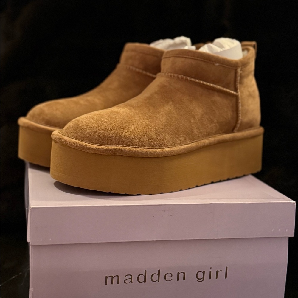 Madden Girl Brown Suede Platform Shoes